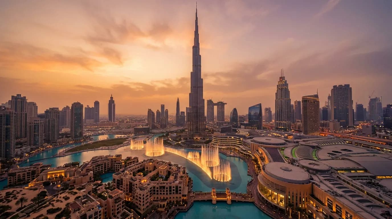 Dubai, United Arab Emirates — First Class flight destination