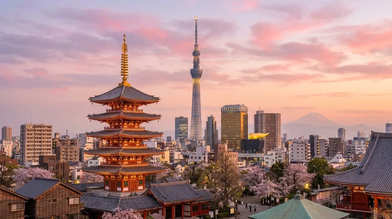 Tokyo, Japan — First Class flight destination